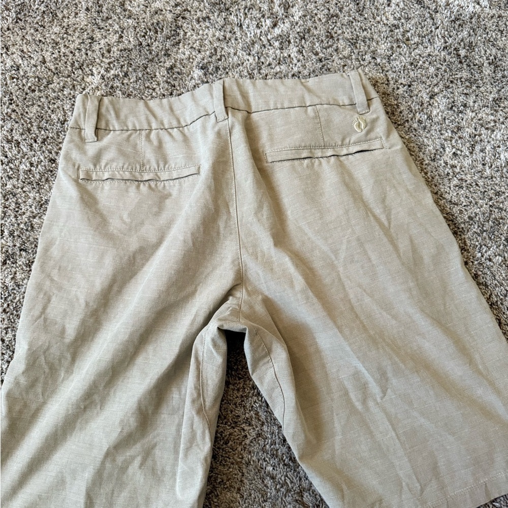 Hang Ten Tan Flat Front Shorts Versatile Summer Essential - Picture 4 of 6